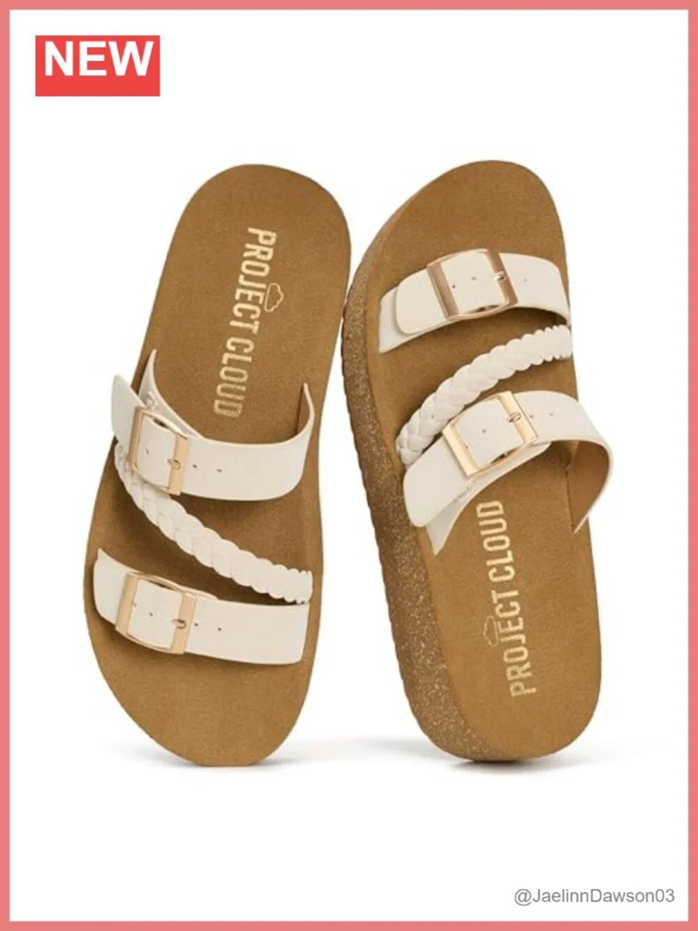 Women's Platform Sandals - Adjustable Buckle Wedge Sandals - Comfortable Slip